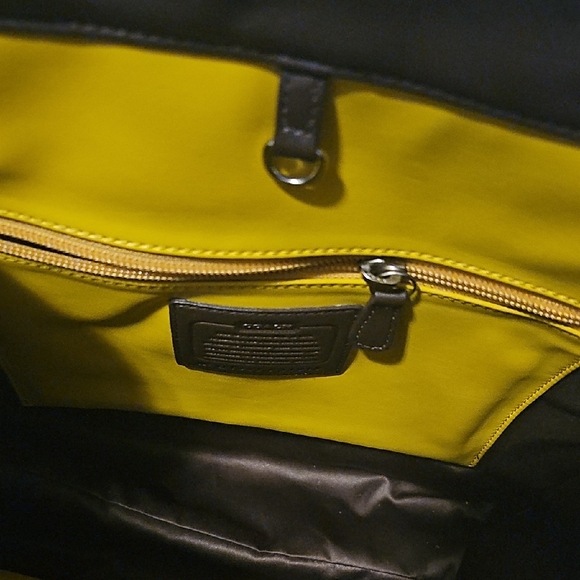 Coach Brown Signature Canvas Tote with Dark Leather Trim - Picture 4 of 5